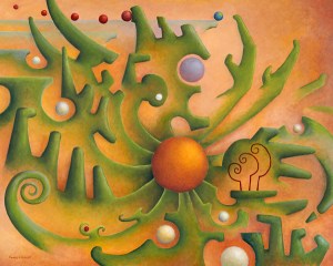 Marble Hitting Forest Floor